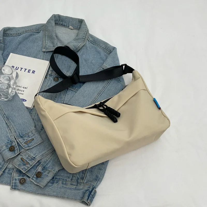 Crossbody Bags for Women Trend Simple Solid Color Zipper Large Capacity Shoulder Bag Casual Student Commute Travel Messenger Bag