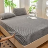 Plush Fitted Sheet Skin-friendly Bedsheet Warm Winter Bed Cover Soft Mattress Protector Bed Linen drap de lit (No Pillowcase) 3
