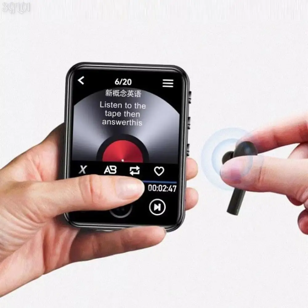 MP3 MP4 Player Bluetooth-Compatible Lossless Music Player Full Touch Screen HiFi MP4 Walkman Support FM Radio Recording E-Book