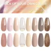 6PCS/SET 6ml Grey Color Glitter Nail Gel Set, UV Gel Nail Varnish Kit Soak Off UV LED Gel Semi-Permanent Nail Gel Set 2