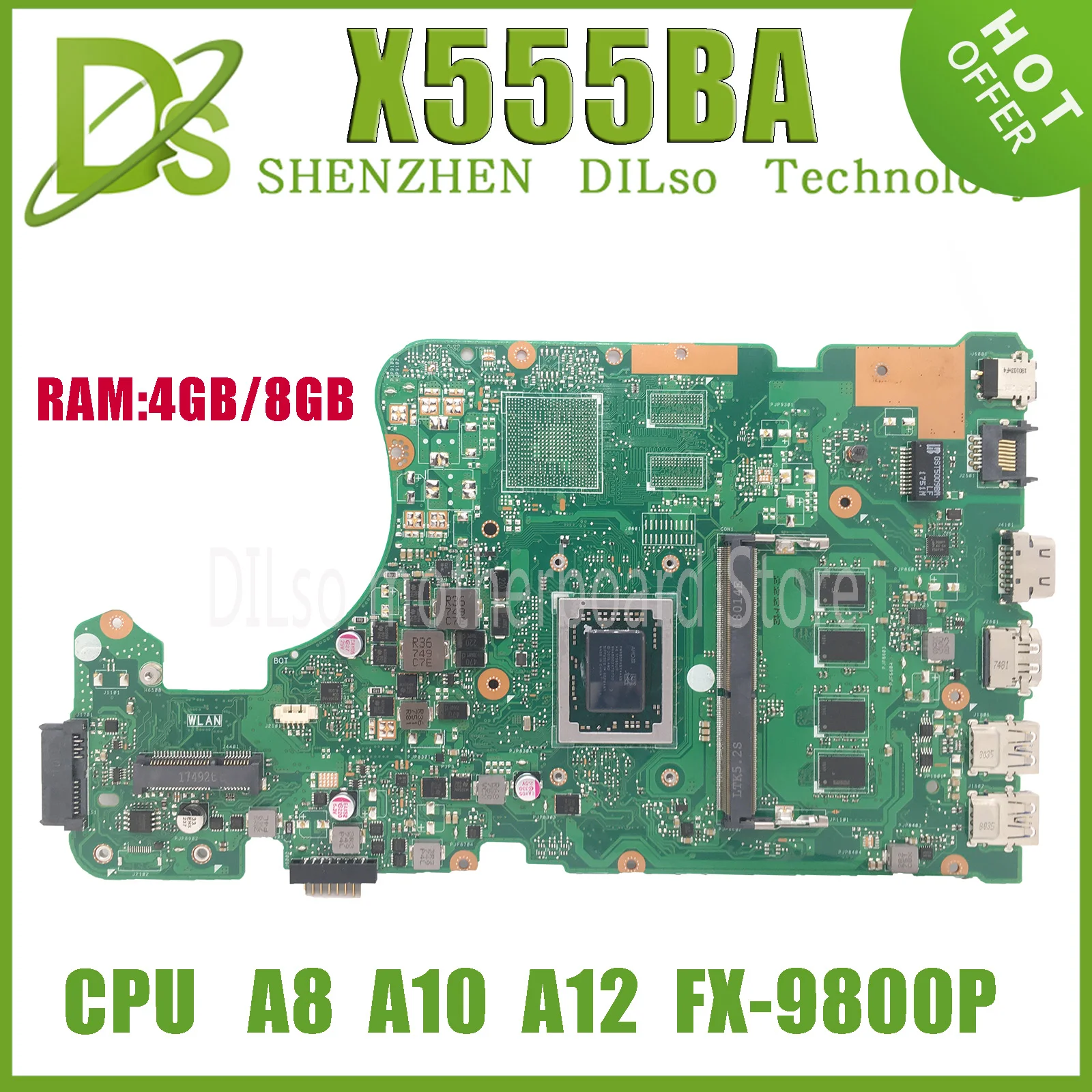 X555qg Laptop Motherboard For Asus X555qa X555q X555b X555bp K555b