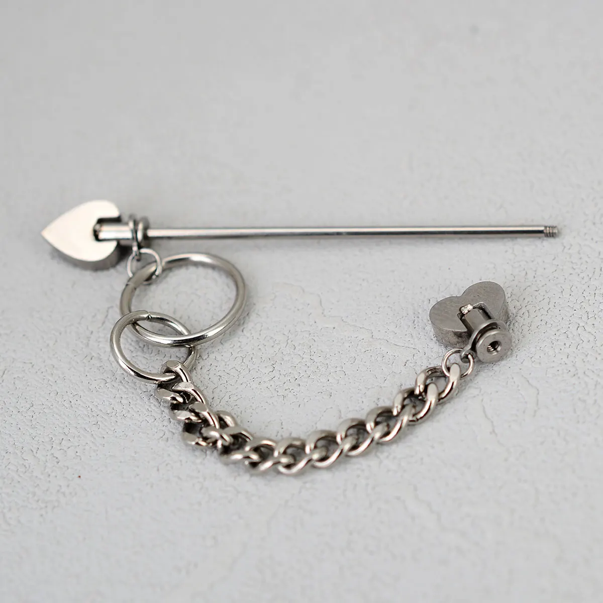 Surgical Steel Industrial Piercing Jewelry With Chain Tassel Bridge Piercing Barbell Earrings Scaffold Bar piercing jewelry body piercing earrings ear piercing jewelry metal jewelry body piercing jewelry body jewelry For Women Men 16G 1PC