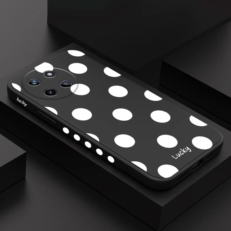 French Polka Dots Liquid Silicone Phone Case