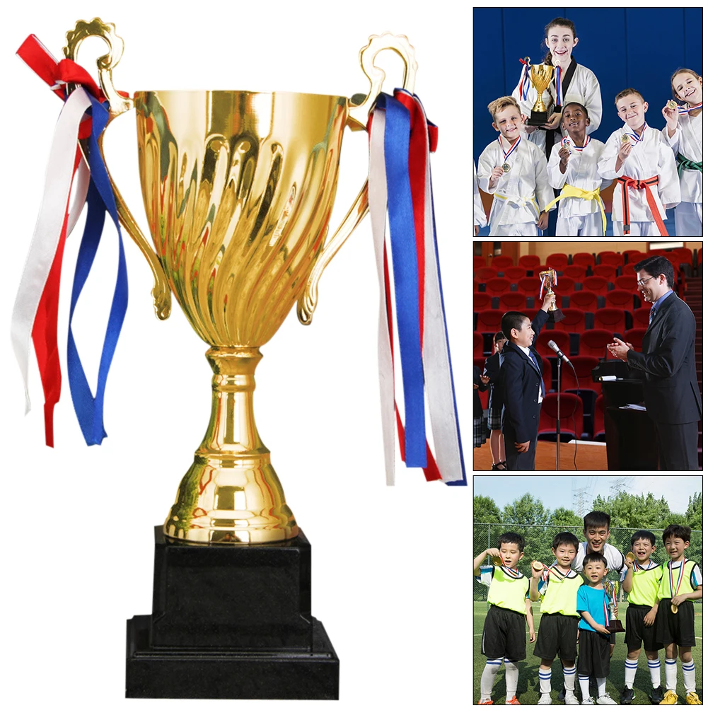 

Trophy Cup Gold Achievement Trophies Metal Award Trophy Cups Large Creative Trophy Cup No Lid for Winner Kids and Adults