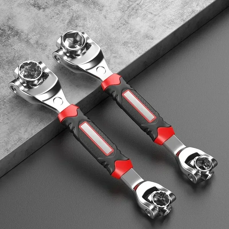 1PCS 52-in-1 Multi-Functional Socket Wrench Set - 8-19mm Non-Slip Handle & Rotating Bone Design - Universal Wrench
