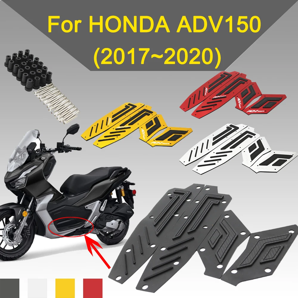 

For Honda ADV150 ADV 150 2017 2018 2019 2020 motorcycle Accessories Front and Rear Footrest CNC Foot Pedal footboard pedals