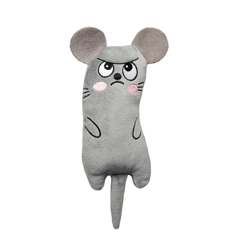 Teeth Grinding Catnip Toys Interactive Plush Cat Toy Mouse Toy Chewing Claws Thumb Bite Cat Mint For Cats Funny Little Pillow 