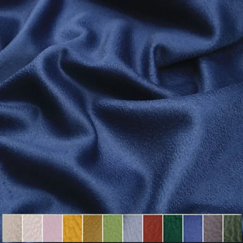 

Luxury Double Sided Silk Water Ripple Cashmere Fabric Australian Wool Winter Warm Coat Fabrics Cloth Per Meter 50 Colors