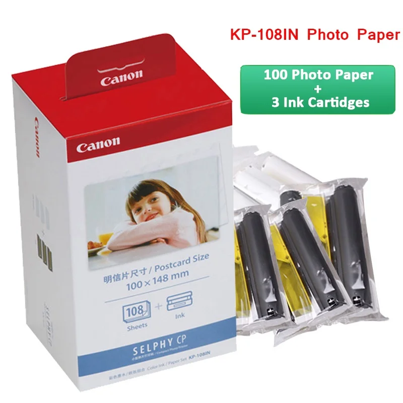 Canon SELPHY CP1500 Compact Photo Printer with KP-108 Ink/Paper Set Bundle  Kit