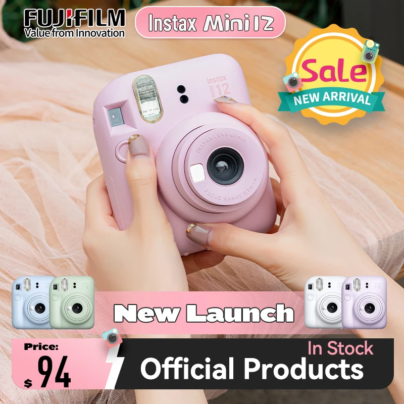 Fujifilm Instax Mini 12 - Funda para cámara instantánea + cámara, color  azul pastel