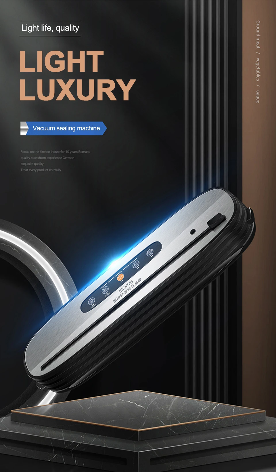 Description Picture 2 of itemMultifunctional Wireless Vacuum Sealer Portable USB Rechargeable Food Packaging Machine Automatic Vacuum Sealing Kitchen Tools