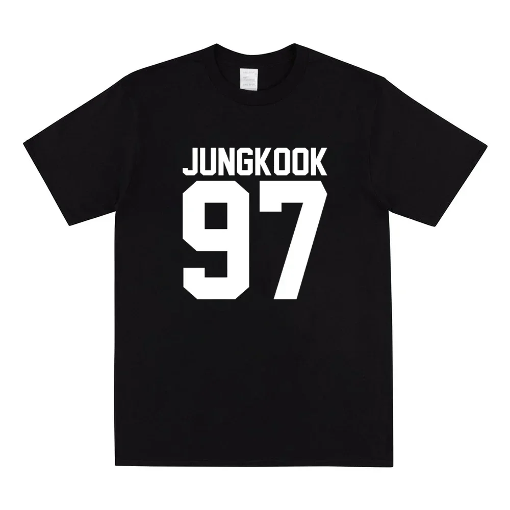 Jungkook 97 Grafische Tee Kpop Muziek Groep Shirt Jungkook Jimin Suga J-Hoop Shirts Leger Boter Tshirt Fans women t shirt 1