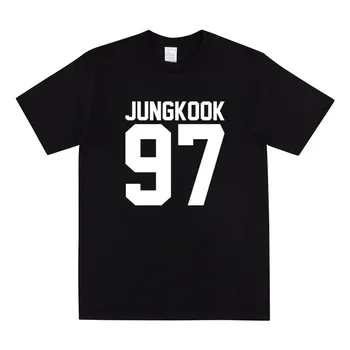 Jungkook 97 Grafische Tee Kpop Muziek Groep Shirt Jungkook Jimin Suga J-Hoop Shirts Leger Boter Tshirt Fans women t shirt 1