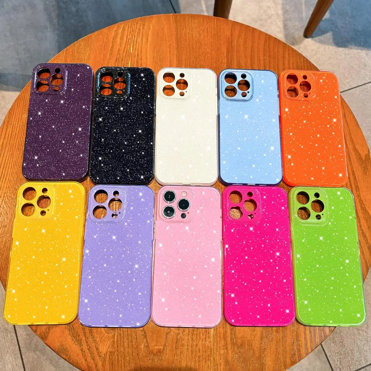 Sparkling Pink Glitter Phone Case for Women and Girls - Stylish Protective Cover
