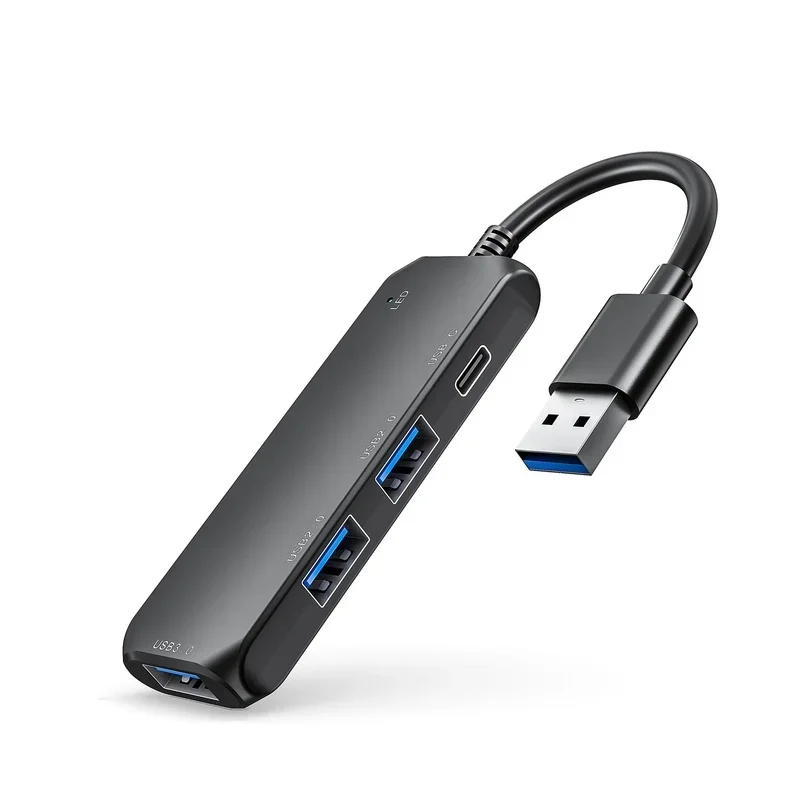 C타입 도킹 스테이션 허브 충전 허브, 허브 분배기 PD 충전, MAC 북 울트라북 컴퓨터 USB 케이블 분배기, 4 포트