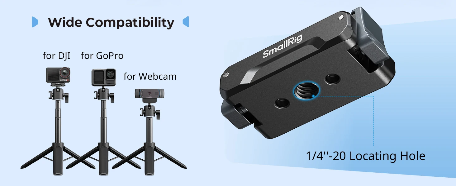 Mount Support for Action Cameras 2-in-1 Tripod & Selfie Stick for DJI Osmo Actio