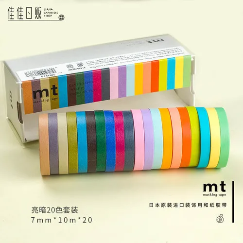  MT Washi Masking Tapes, Set of 10, Bright Colors