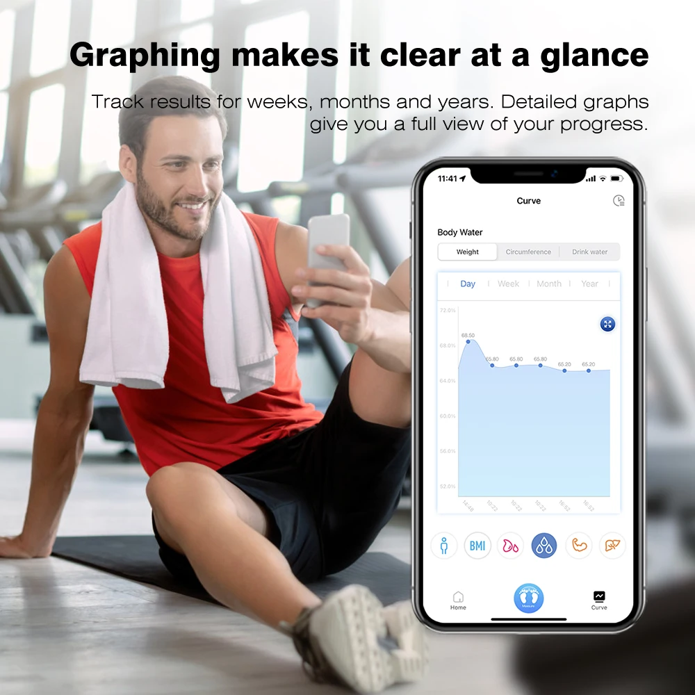 INSMART Bathroom Scale Bluetooth Smart Wireless Digital Body Weight Balance Scale with BMI Calculation for Body Fat Weight Scale 5