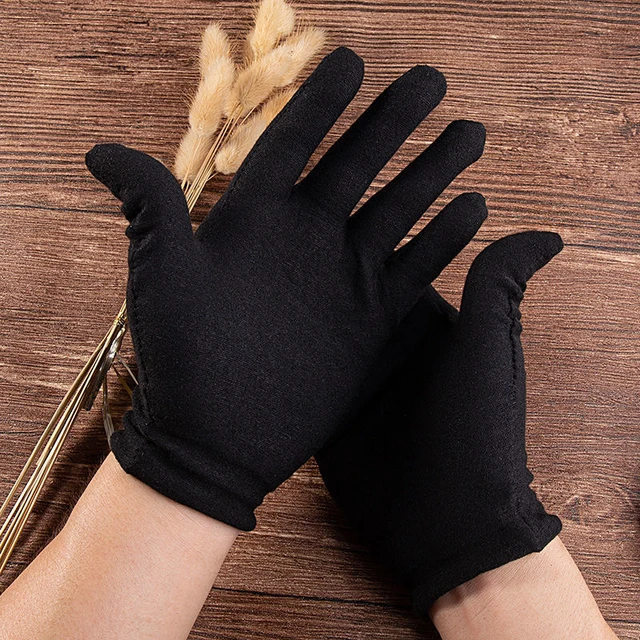 White Cotton Gloves Men & Women Safety Protection Work Gloves for Painter  Mechanic Industrial Warehouse Gardening Construction