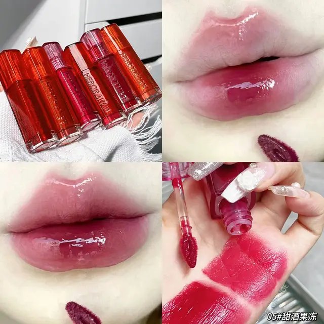 HERORANGE HR557 Heart Tide Colorful Mirror Light Lip Enamel Soft and Rich Color Presents Charming Lip Makeup 3