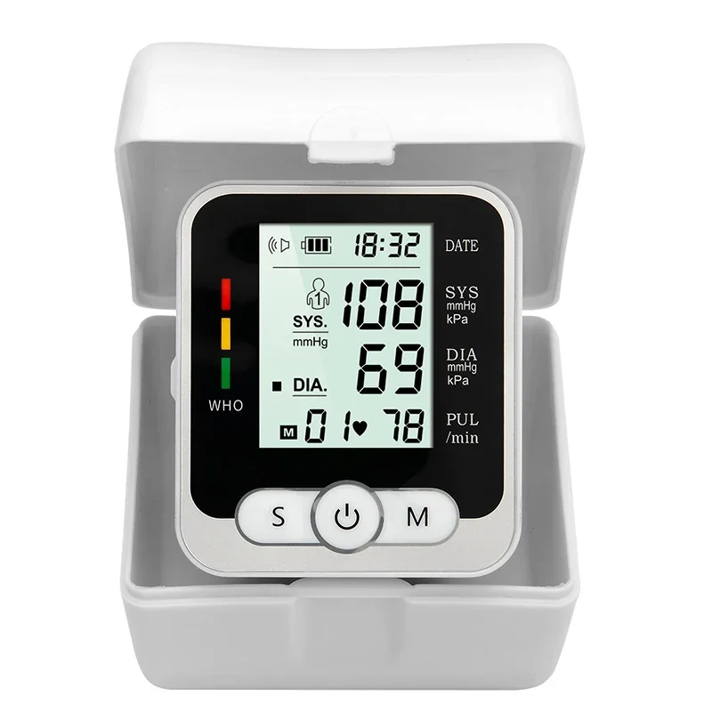 Description Picture 3 of itemMedical Digital LCD Display Wrist Blood Pressure Monitor Pulse Heart Rate Monitor Tonometer Portable Automatic Sphygmomanometer
