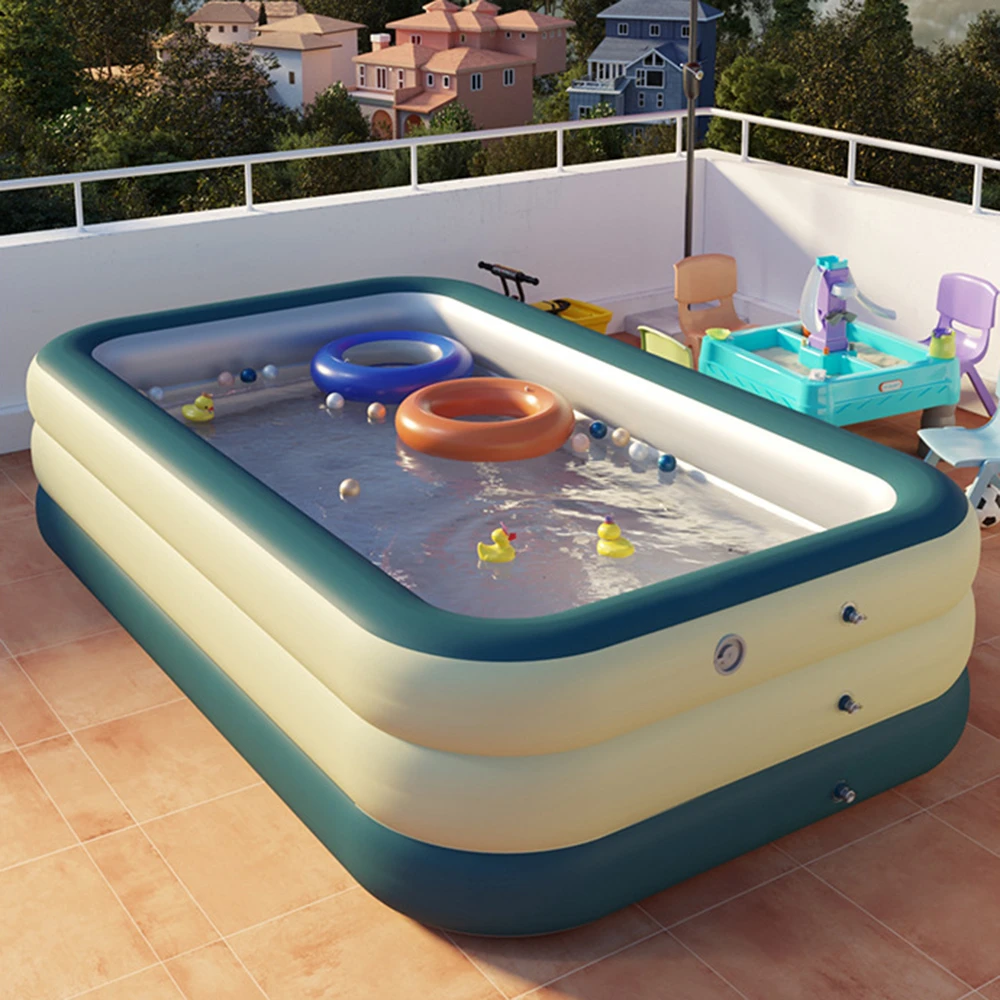 Grande Piscine Gonflable Rectangulaire En Pvc De 2.6m /3.88m/4.28m