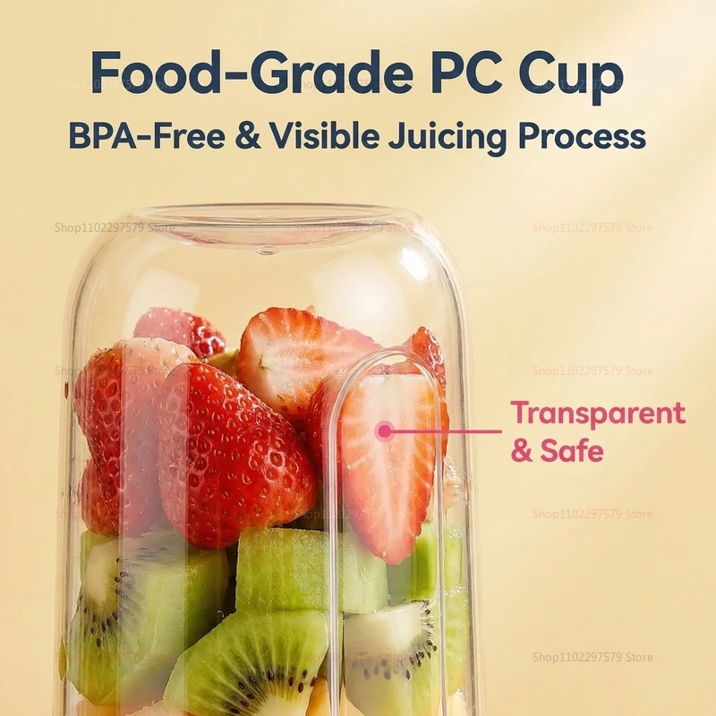 خلاط فواكه كهربائي محمول متعدد الوظائف بمنفذ USB و...