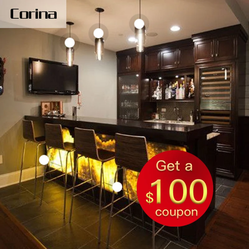 Reddish Brown Home Furniture Mini Acrylic Solid Surface Bar Counter