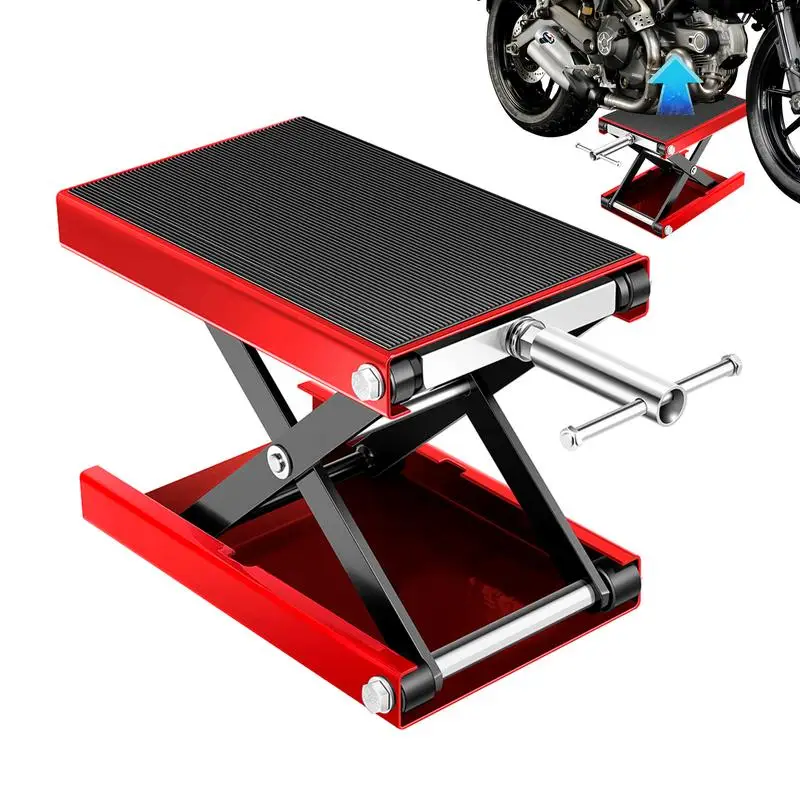 

Motorcycle Jack 1100 Lbs Heavy Duty Hydraulic Motorcycle Lift Jack Steel Atv Wide Deck Scissor Lift Jack Table Foot Operated ATV