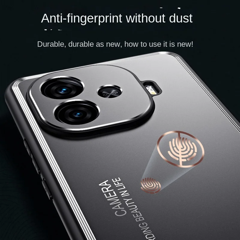 Aluminum Alloy Sandblasted Back Plate Case with Metal Camera Protection Cover
