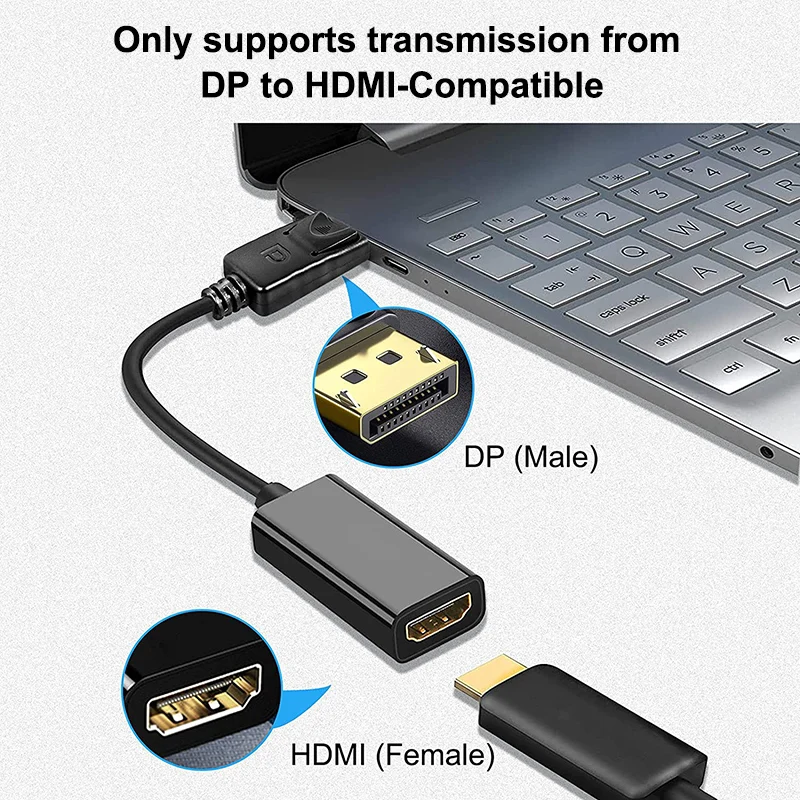 DP-HDMI ȣȯ ̺ , HP/DELL Ʈ PC ÷ Ʈ-HDMI ȣȯ ڵ ȯ, -, 4k