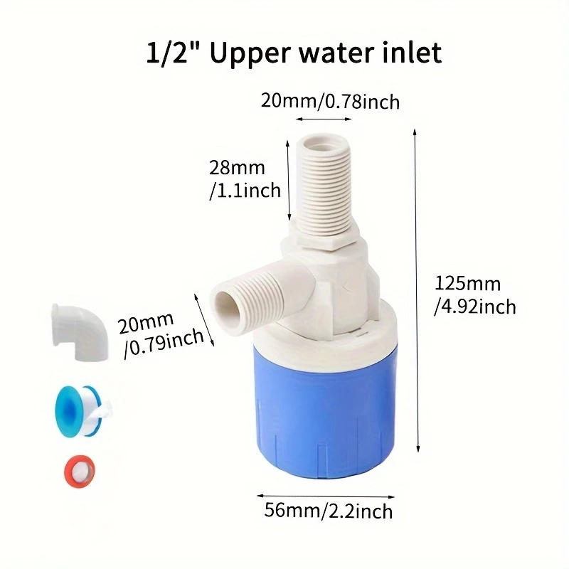 Half Inch Automatic Closing Mini Float Valve - Water Tank Level Controller Image 3