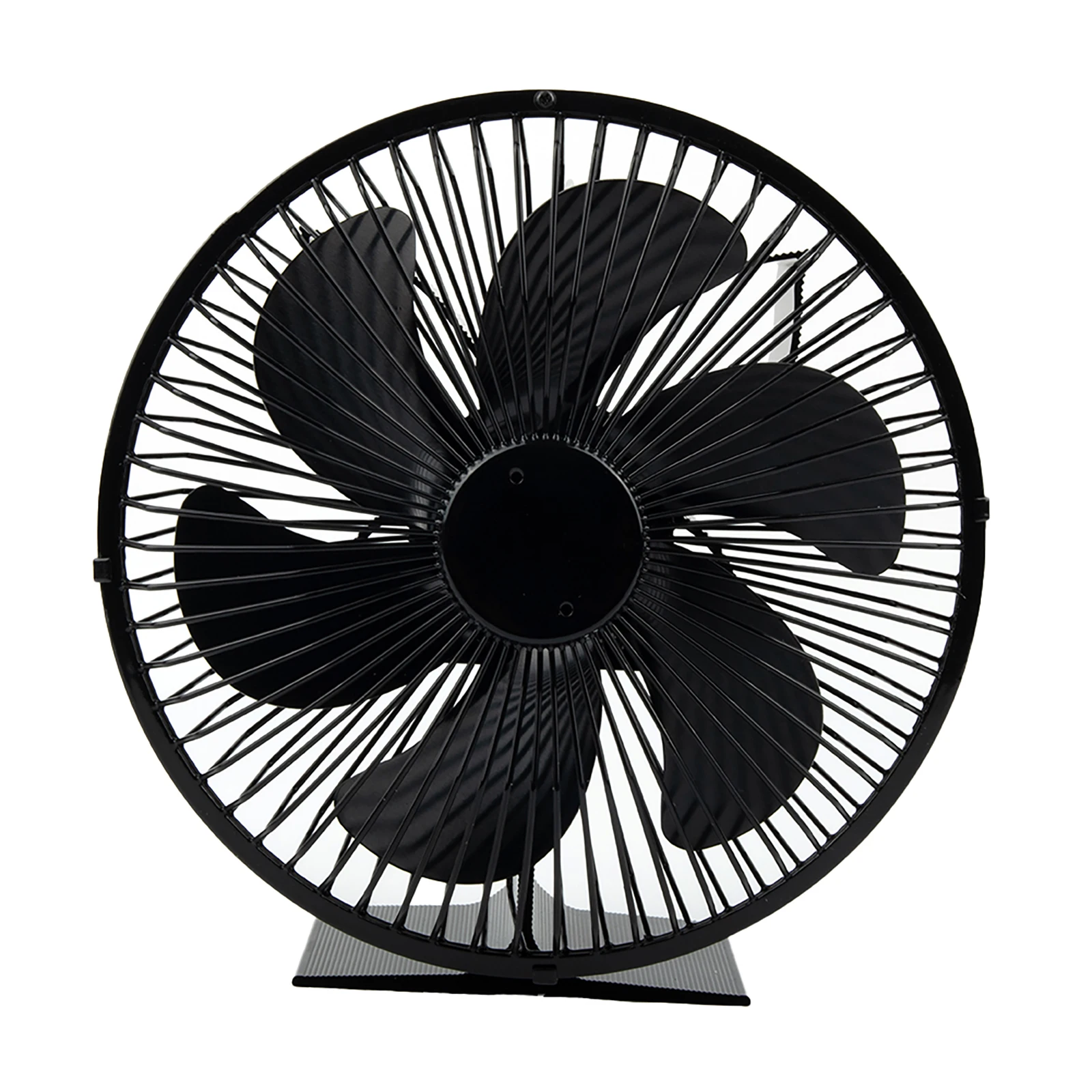 

1pc Black Fireplace Fan Low Noise Chimney Fan With 6 Blades Thermoelectric Module Home Improvement Fireplace Accessories