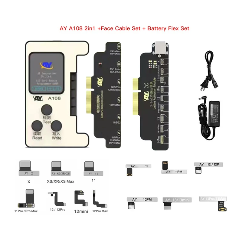 Ay A108 Dot Matrix Repair Cable Iphone X-14 Pro Max Mini Dot Projector Leggi Write Dot Matrix Face Id Repair Flex Tools