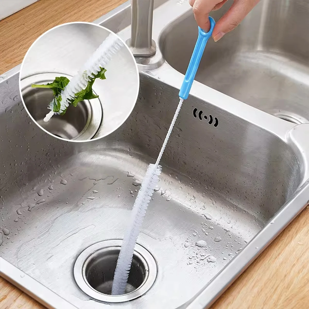 Multi functional bendable cleaning brush sewer unclogging toilet hair sink cleaning brush