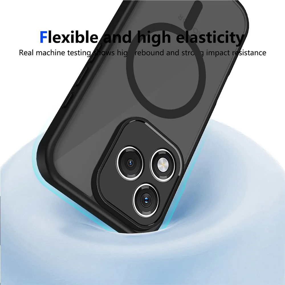 Matte Acrylic Shockproof Magnetic Phone Case