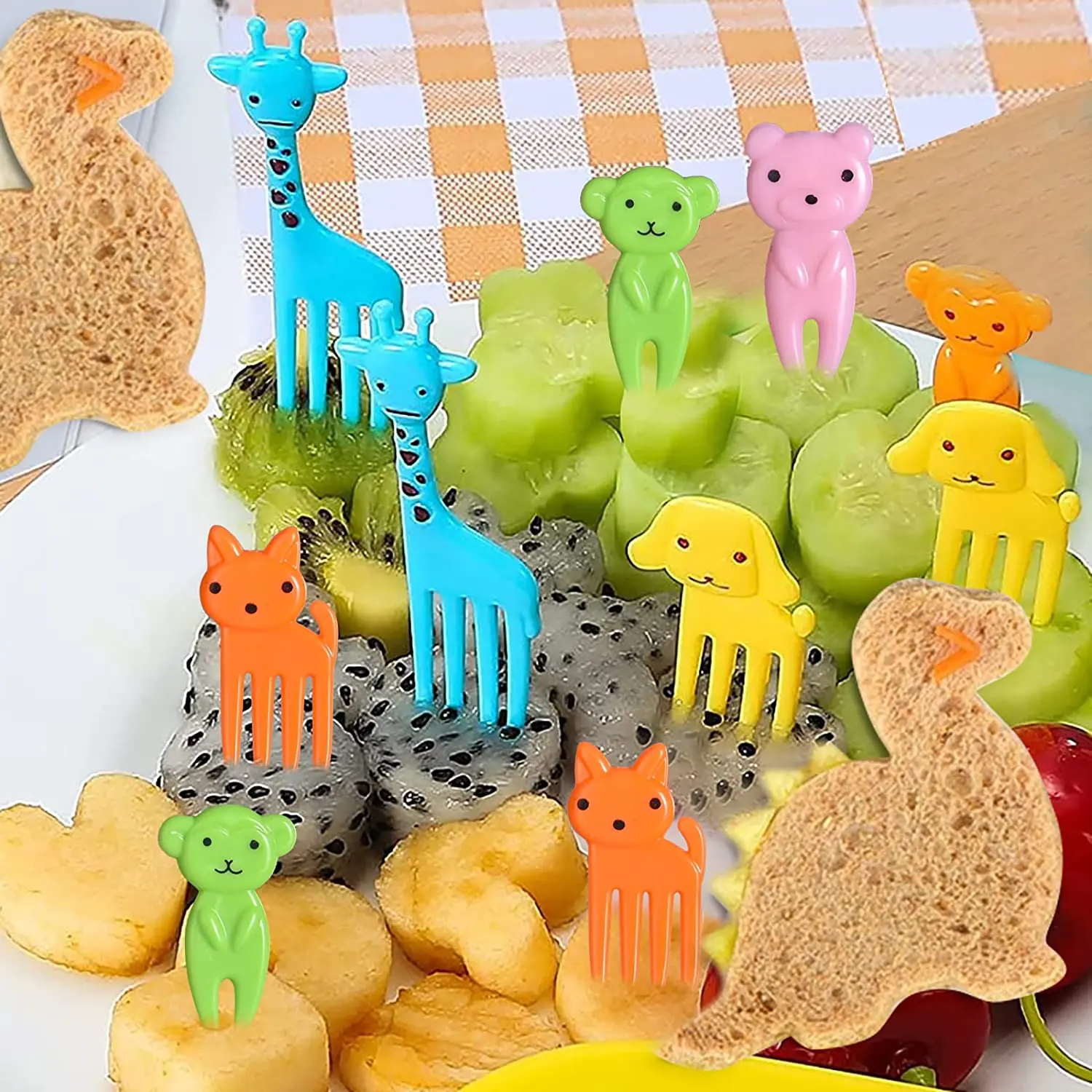 Description Picture 3 of itemSandwich Cutters Set for Children Dinosaur Cookie Mold Maker Fruit Shape Cutters School Lunch Bento Box accesssories for kids