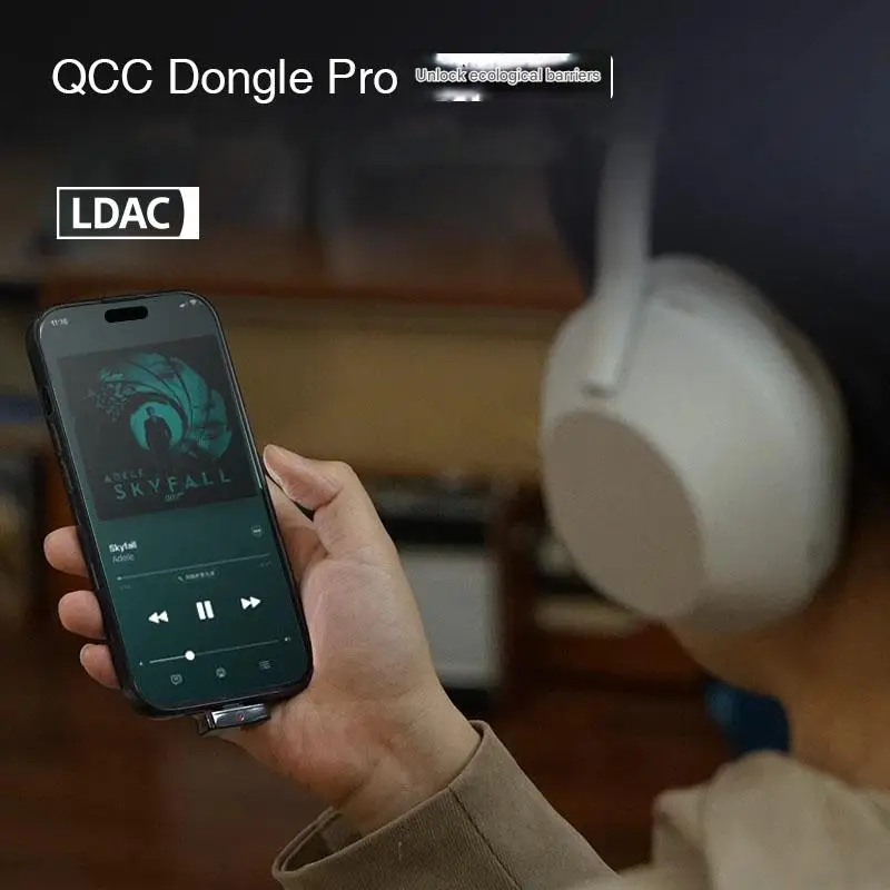 Questyle QCC Dongle Pro 무손실 LDAC 블루투스 5.4 송신기 HiFi 무선 블루투스 어댑터 저지연 플레이어 선물