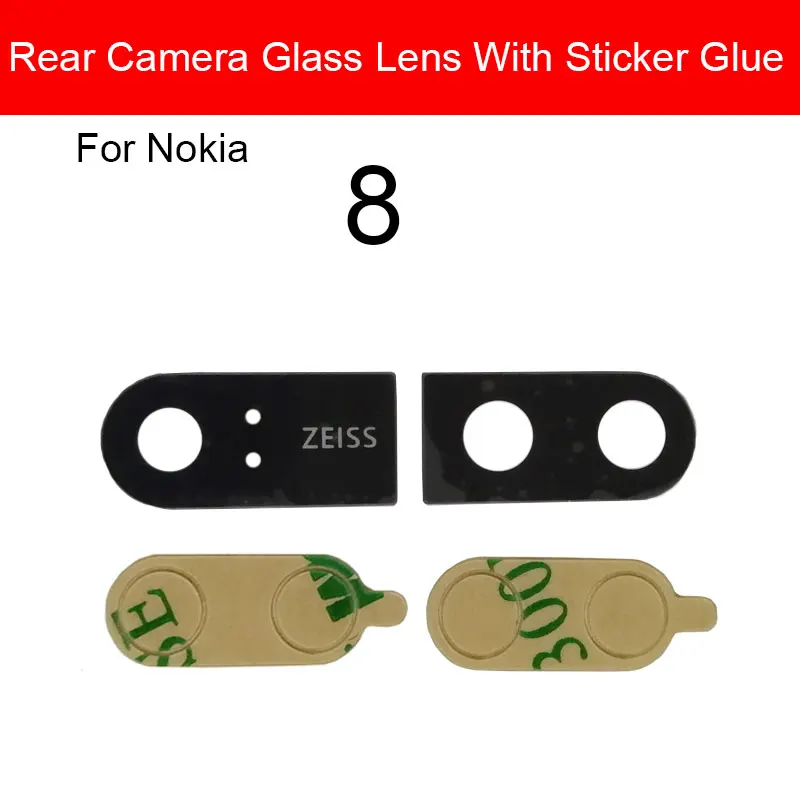 Lentille De Caméra Arrière + Adhésif Pour Nokia 6 (2017) - Blanc - Neuf