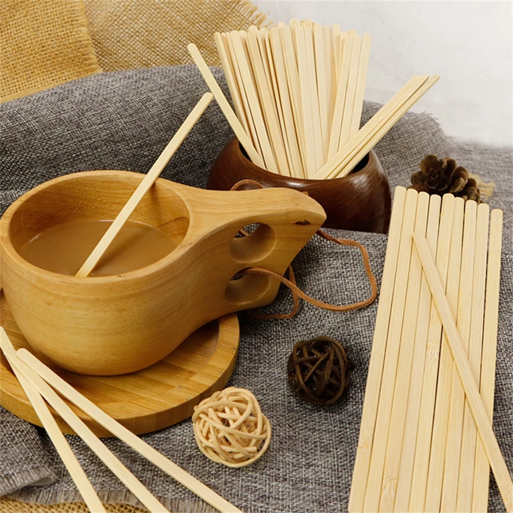 Wooden Coffee Stirrers Hot Drink Straws Cocktail Sticks For Wedding Party Bar Swizzle Drink Mixer Bar Muddler 14cm 18cm 19cm