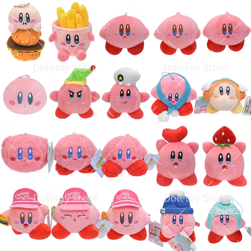 27 종류 Kirby 봉제 인형 Waddle Dee 플러시 사랑스러운 가방 전화 펜던트 Kirby 키 체인 러블리 핑크 장식