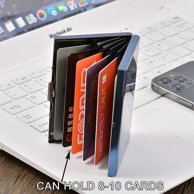 RFID Secure Aluminium Cardholder – Slim, Minimalist & Portable Wallet with Large Capacity