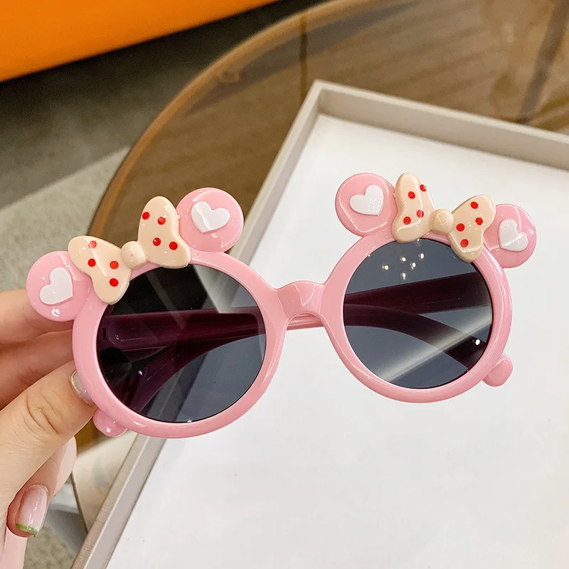 Disney Mickey Mouse Kids Sun Sunglasses Bear Shape Children Glasses Trendy  Girls Cartoon Eyeglasses Shades Driver Anti-Glare Toy - AliExpress