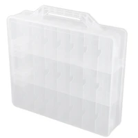 48 Cells 2 Layer Nail Polish Organizer Portable Clear Nail Supplies Needlework Storage Box Adjustable Storage Case 1