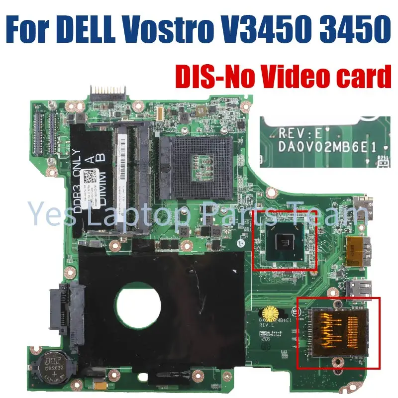 para Dell Inspiron N4110 Laptop Placa-mãe Vostro V3450 3450 Dav02amb8f1 Dav02amb8f0 Notebook Placa-mãe Da0v02mb6e1 Da0v02mb6g0 - Imagem 5