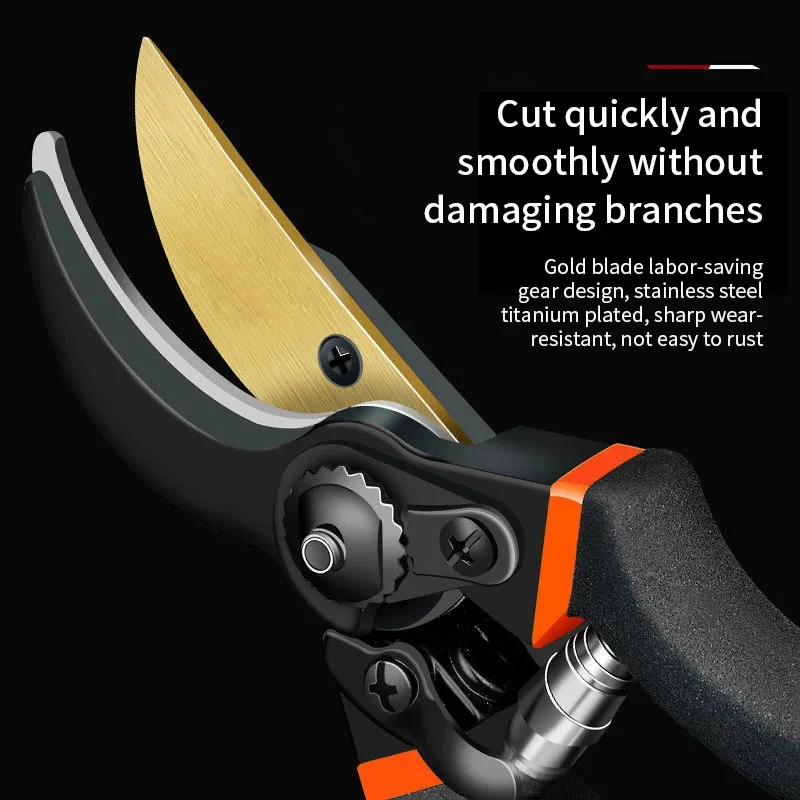 10 Inch Golden Eagle Beak Fruit Tree Pruning Shears, Rough Branch, Energy Efficient Flower Gardening, Home Use 6