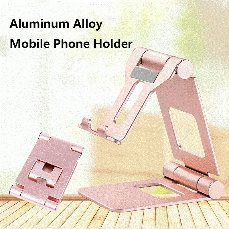 

Aluminum Alloy Foldable Mobile Phone Holder Bi-axial Rotating Mobile Phone Holder Desktop Watch Video Phone Holder Tablet Stand