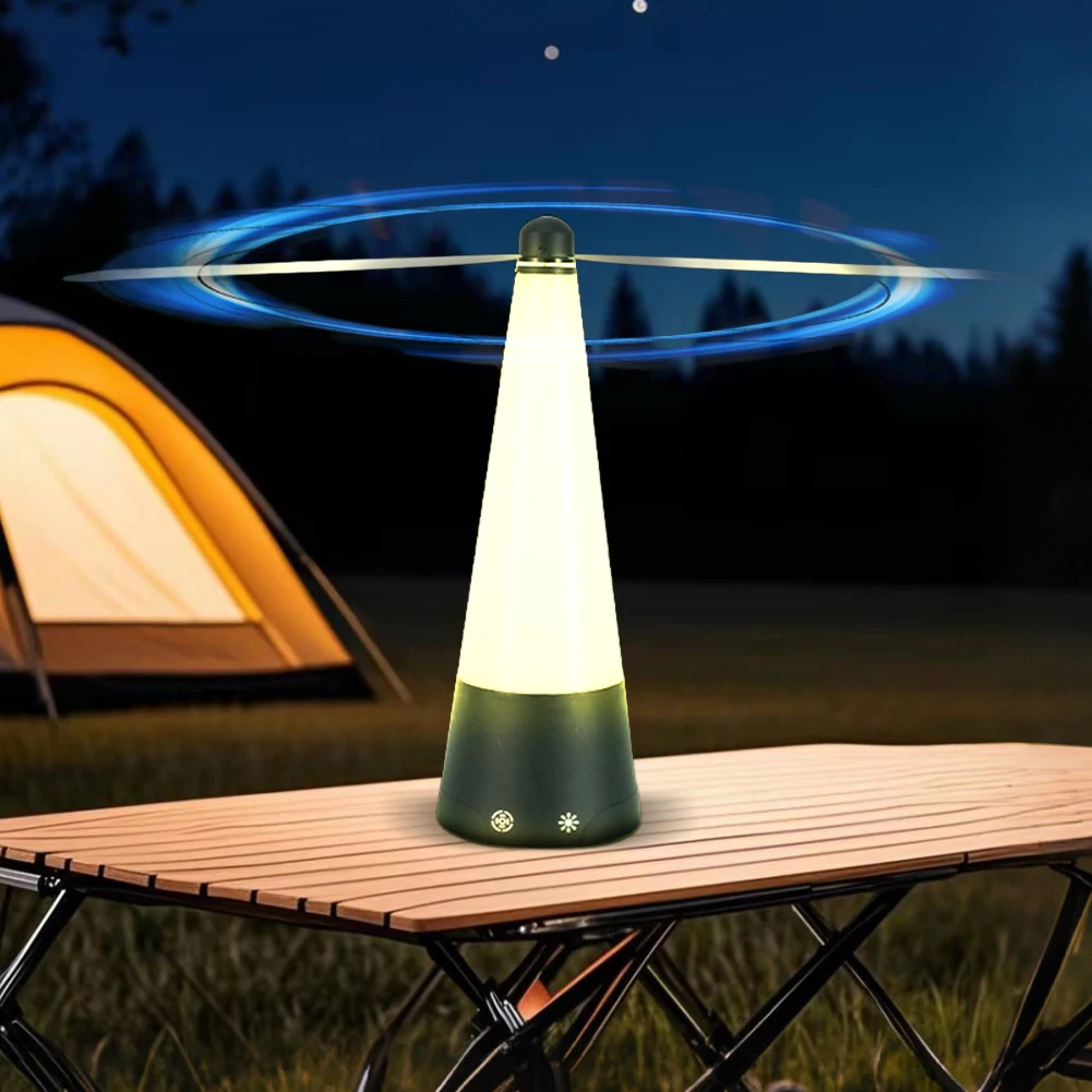 Fly Repellent Fan with LED Light USB Rechargeable Outdoor Fly Fan Battery Powered Pest Control Fan for BBQ Picnic Parties