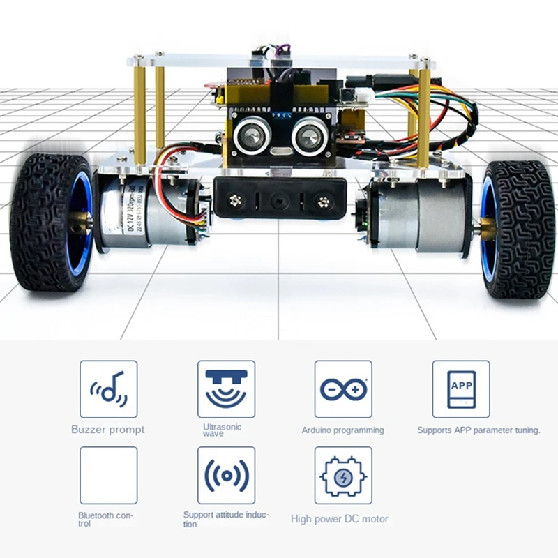 

Programming Smart Robot Bluetooth Car Smart Robot Kit Accessories Electronic Assembly Kit Remote Control DIY Learning Kit