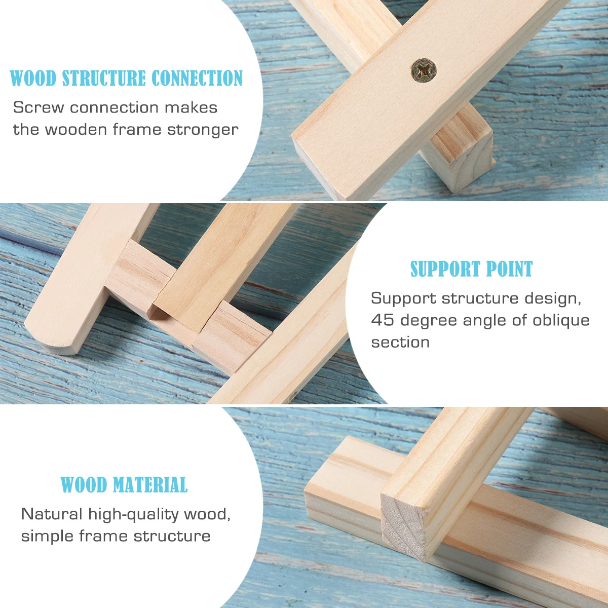 Wooden Children Easel A Frame Easel Photo Frame Bracket Painting Triangle Canvas Stand Display Art Supplies